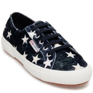 Anthropologie Superga‎ Velvet Stars 90s Grunge Cotu Fantasy Sneakers Women's 6.5